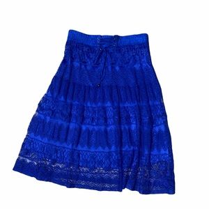 Lapis Blue Lace Skirt sz M